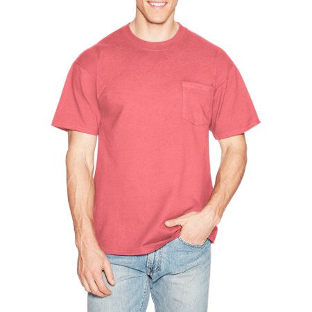 Hanes Mens Premium Beefy-T Cotton Short Sleeve T-Shirt with Pocket